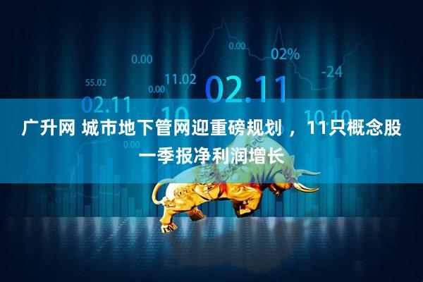广升网 城市地下管网迎重磅规划 ，11只概念股一季报净利润增长